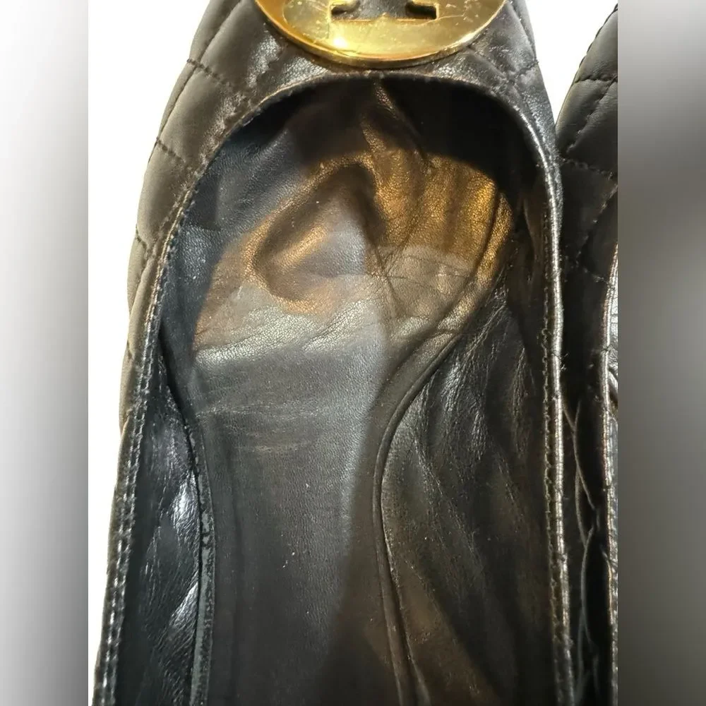 Tory Burch Quinn Quilted Leather Ballet Flat Woman’s Size 7M